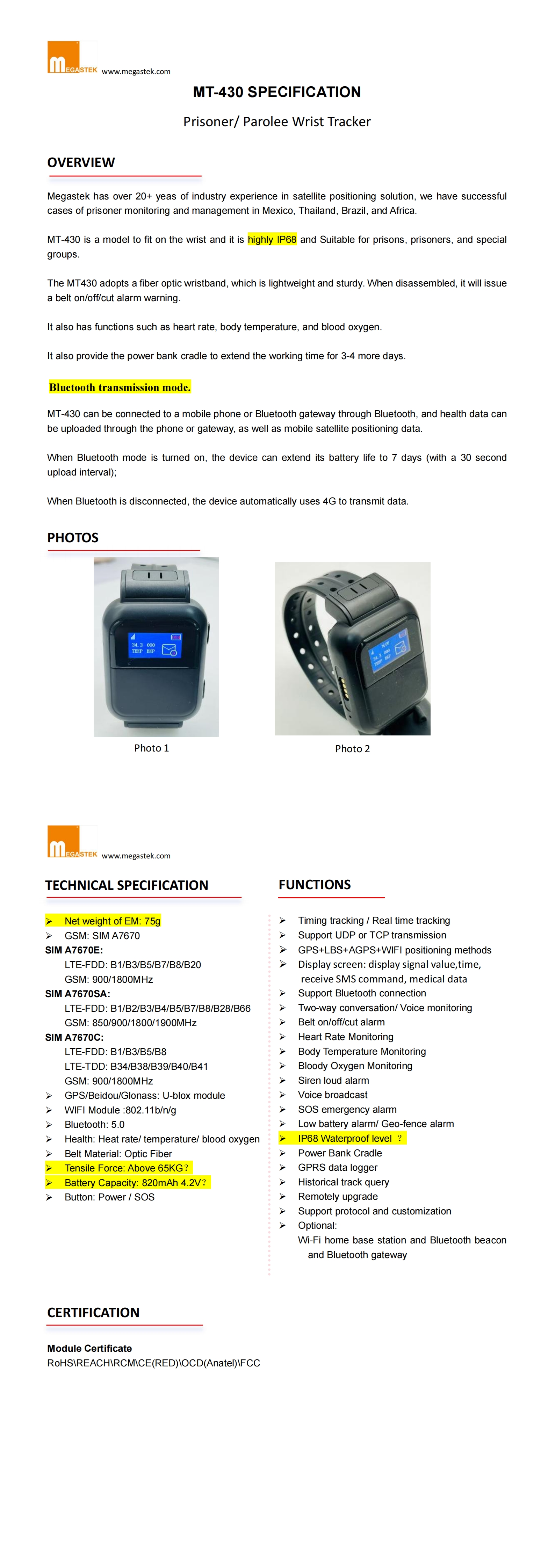 Sp&eacute;cifications MT-430_00